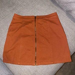 Zip Mini Skirt